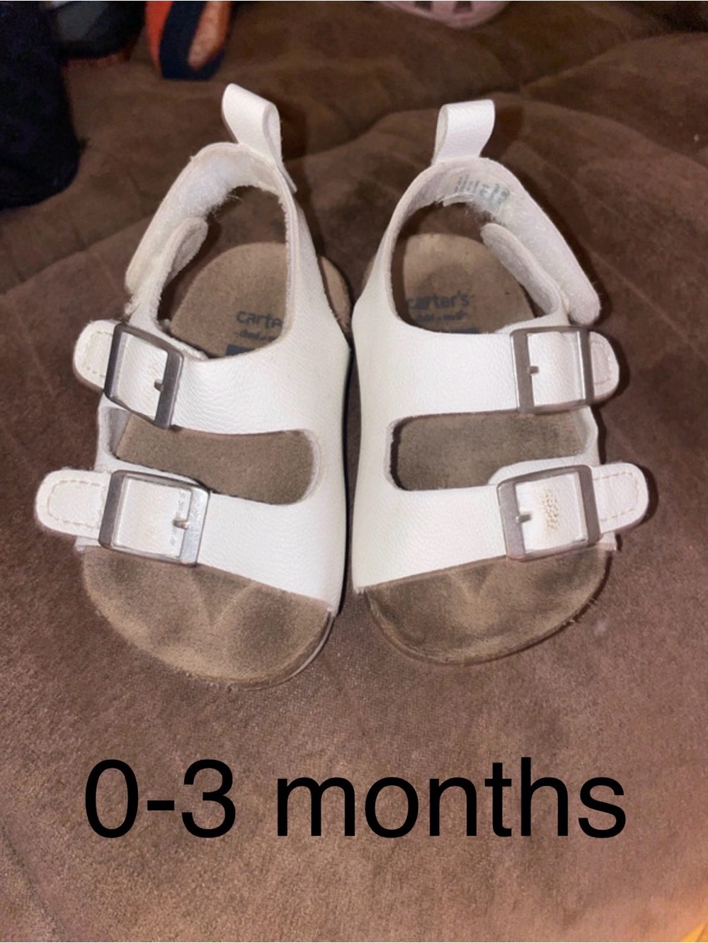Carter's White Infant Buckle Sandals